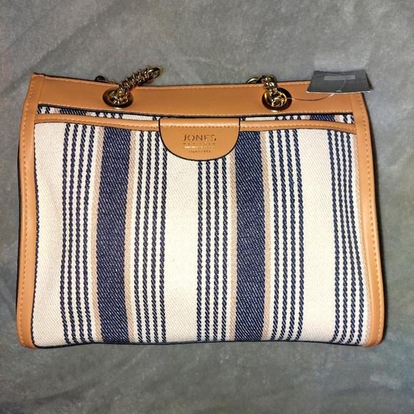 NWT Jones New York Faux Leather Canvas Purse - Picture 2 of 9